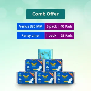 Venus sanitary napkin and panty liner combo