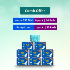 Venus sanitary napkin and panty liner combo