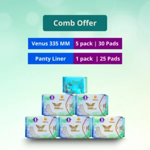 Venus Glory 5 Pack and Panty Liner 1 Pack